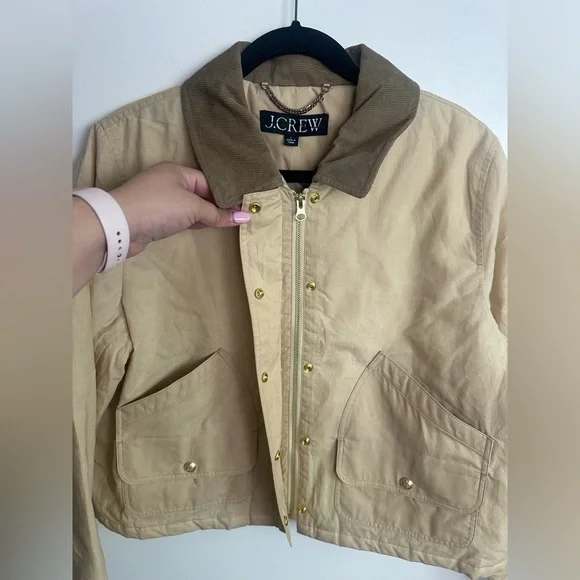 NWT J. CREW Short Barn Jacket™ IN Coastal Khaki Size Large SOLD OUT - Picture 7 of 11